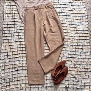 Old Navy Tan Women's high rise Taylor Trousers wide leg M
